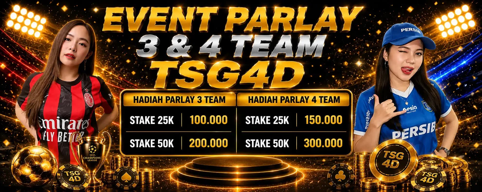 EVENT PARLAY 3 & 4 TEAM